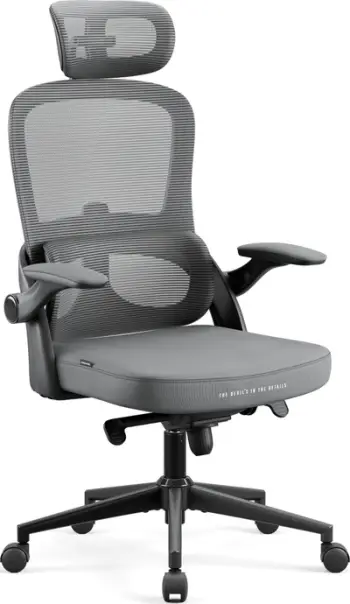 Karrige zyre Diablo V-Light, ergonomike, deri 110 kg, gri e hapur