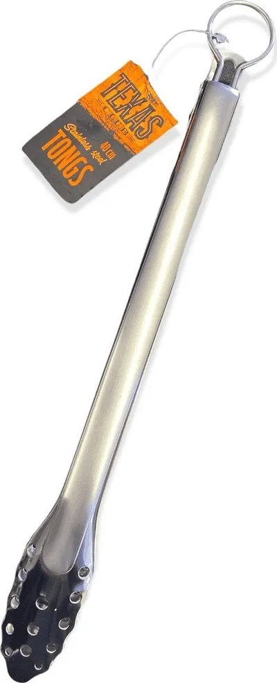Pinca BBQ Texas, çelik inox, 40 cm, argjendtë - 1