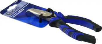 Pinca me majë të rrumbullakosur të lakuara GEKO, 160mm, çelik, blu