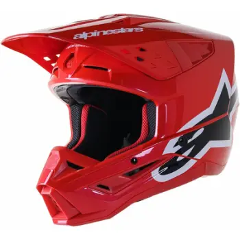 Helmetë motocross Alpinestars S-M5 Corp, madhësia S, kuqe bardhë zezë