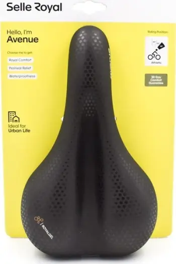 Shalë biçiklete Selle Royal Avenue Athletic, Royalgel, për pozicion atletik, e zezë