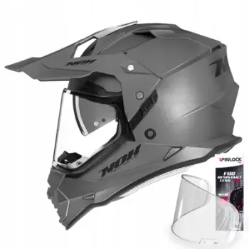 Helmetë motokrosi Nox N312, polikarbonat, ventilim i avancuar, e zezë