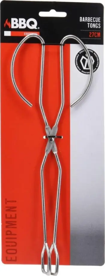 Pinca kuzhine për skarë, 35cm, çelik inox, argjendtë