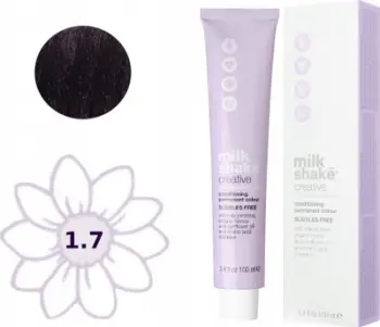 Ngjyrë e përhershme flokësh Milk Shake Creative 1.71V Violet Black, pa SLS SLES, 100 ml