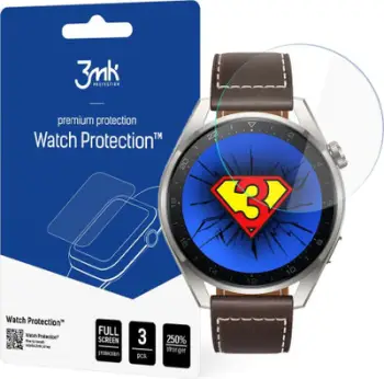 Mbrojtës ekrani 3MK FlexibleGlass për Huawei Watch 3 Pro, xham hibrid, 0.2mm, transparent