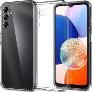 Mbështjellës telefoni Spigen Ultra Hybrid për Samsung Galaxy A14 5G, TPU dhe polikarbonat, transparent
