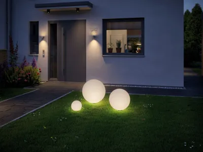 Dritë dekorative Paulmann Plug & Shine LED Globe 50cm, për jashtë, e bardhë - 3