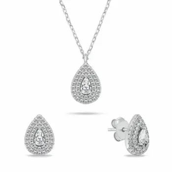 Set aksesorë për femra Brilio Silver sBS4882, të argjendtë
