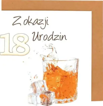 Kartolinë urimi Naem Birthday Card, për ditëlindje 18 vjeç, shumëngjyrëshe