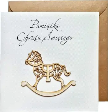 Kartolinë urimi Naem Card Holy Baptism, për pagëzim, dizajn fetar, shumëngjyrëshe