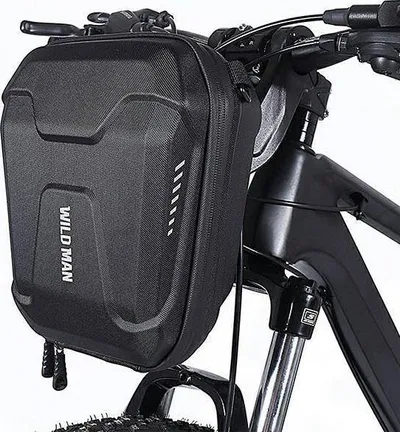 Çantë kornize për biçikletë Wildman E8, 3L, rezistente ndaj ujit, e zezë - 1