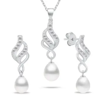 Set Qafore + Vathë për femra Brilio Silver