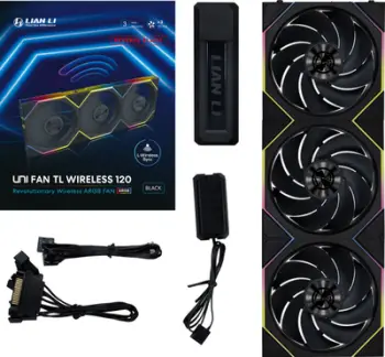 Ventilator PC Lian Li UNI TL Wireless Reverse Blade, 120mm, ARGB PWM, set 3 copë, i zi
