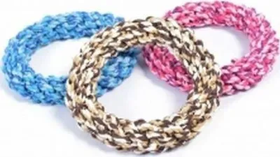 Lodër litar unazë për qen Duvo+ Rope Ring, 19cm, shumëngjyrëshe - 1