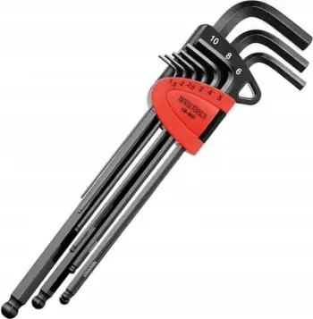 Set çelësa imbus Teng Tools 1499MML, 9 copa, ekstra të gjatë, ball point