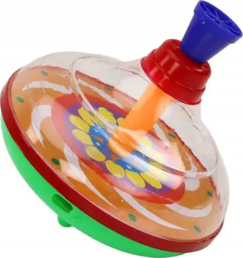 Lodër top rrotullues Lean Toys 17651, plastikë metalike, shumëngjyrëshe
