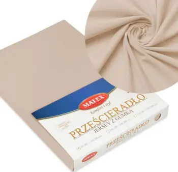 Çarçaf fitted Matex Jersey 120x200, pambuk 100%, bezhë