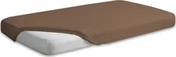 Çarçaf fitted Matex Jersey, 160x200 cm, pambuk, ngjyrë kafe