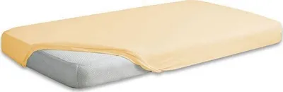 Çarçaf fitted Matex Jersey, 190x200 cm, pambuk 145 g/m², bezhë - 1