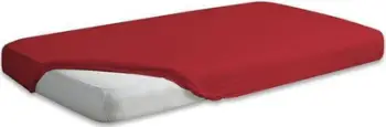 Çarçaf fitted Matex Jersey Premium, 180x200 cm, me goma, i kuq