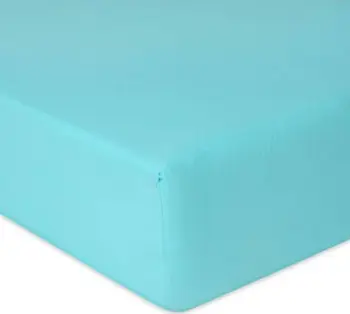 Çarçaf fitted Matex Jersey Premium, 220x200 cm, me goma, ngjyrë turkeze