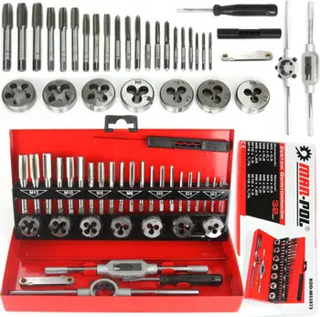 Set çelësa fileto dhe filiera GEKO M3 M12, 32 pjesë, në kuti metalike