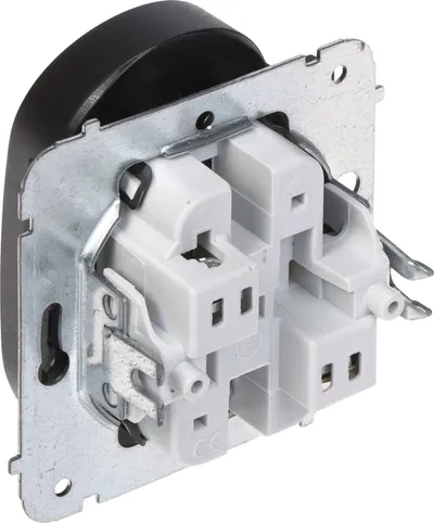 Prizë dyshe e brendshme Elektro-Plast Santra 4143-19 EPN, 230V, 16A, e zezë - 1