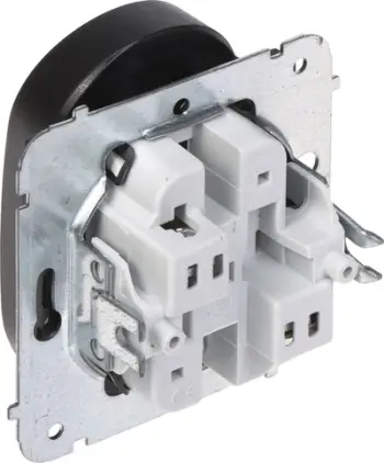 Prizë dyshe e brendshme Elektro-Plast Santra 4143-19 EPN, 230V, 16A, e zezë