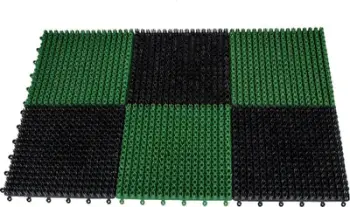 Tapet hyrjeje me bar artificial Outdoor Doormat Artificial Grass Needle Mat, 14mm, i gjelbër