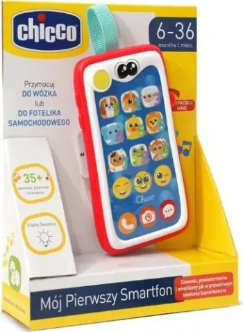 Lodër telefon Chicco My First Smartphone, dygjuhëshe PL EN, 6m+, shumëngjyrëshe