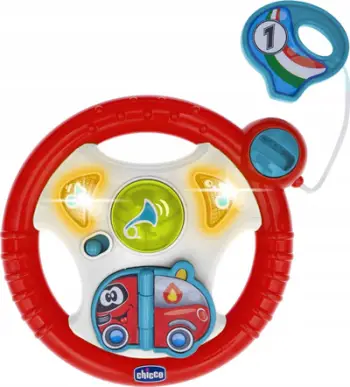 Lodër timon Chicco Baby Driver My First Steering Wheel, interaktive, shumëngjyrëshe