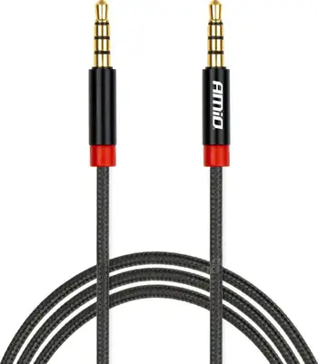 Kabllo audio AMiO Strong, AUX 3.5mm, 1m, e gërshetuar