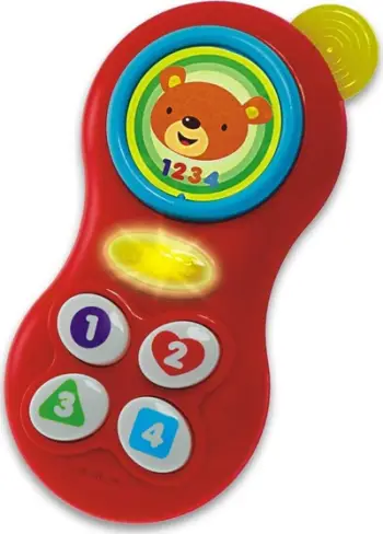 Lodër telefon Smily Play Mr. Teddy Phone, interaktive, me drita dhe tinguj, shumëngjyrëshe
