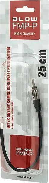 Prizë antene për veturë 0588, me kabllo 25 cm, e zezë