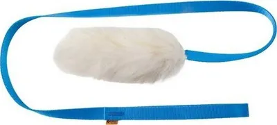 Lodër tërheqëse për qen Dingo Tug Toy, lesh natyral deleje, dorezë e gjatë - 1