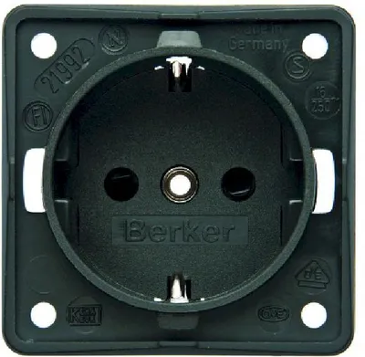 Prizë Berker Integro SCHUKO 0941852505, IP44, anthracite mat - 1