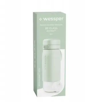 Shishe filtruese Wessper B2 GLASS Actitex, 500ml, xham, mint