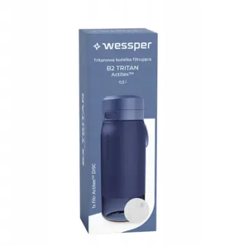 Shishe filtruese Wessper B2 Tritan Actitex, 0.5L, pa BPA, blu