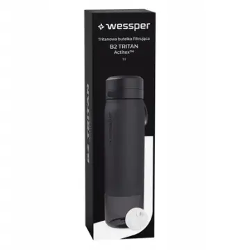Shishe filtruese Wessper B2 Tritan Actitex, 1000ml, pa BPA, e zezë