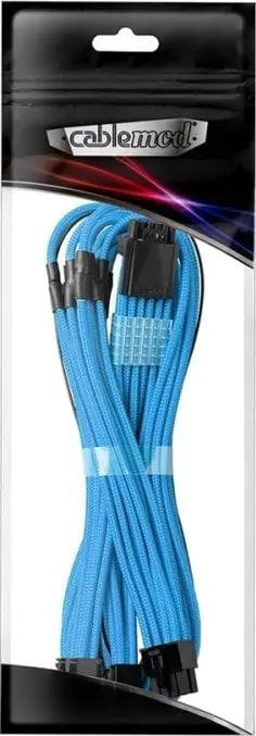 Kabllo 12VHPWR CableMod C Series PRO ModMesh, 60cm, 3x PCIe për Corsair, blu e çelët