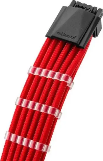 Kabllo adapter CableMod PRO ModMesh 12VHPWR në 3x PCIe, 45 cm, i kuq