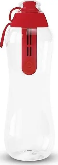 Shishe filtruese Dafi Filtering Bottle, 500 ml, filtër karboni, e kuqe