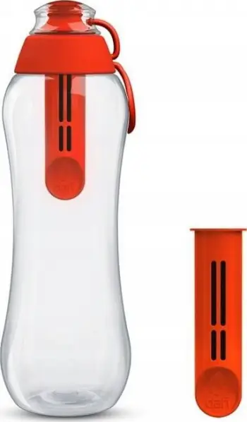 Shishe filtruese Dafi Filtering Bottle 0.7L, 2 filtra, e kuqe