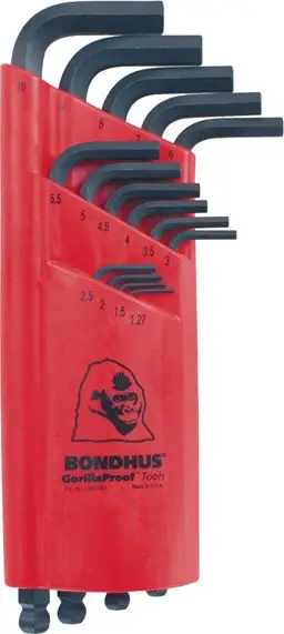 Set çelësa imbus Bondhus 116-10995, 15 copë, metric ball end, i zi