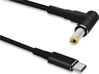 Kabllo adapter Microconnect USBC DC5A, 1.2m, 9V 5A, e zezë
