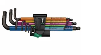 Set çelësa imbus Wera 05022089001, 9 copë, 1.5 10mm, shumëngjyrësh