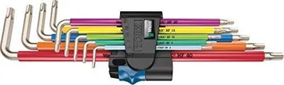 Set çelësa këndorë Torx Wera 3967/9 TX SXL, inox, multikolor - 1