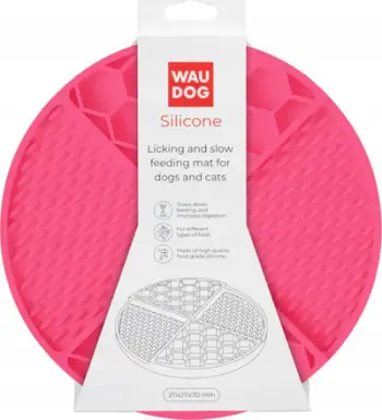 Tapet lëpirjeje për qen Waudog Silicone, 211x211x30mm, rozë