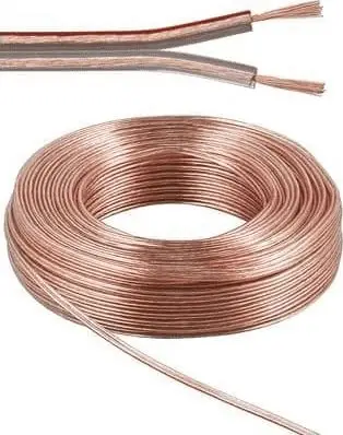 Kabllo altoparlantësh PremiumCord 2x0.75mm, 10m, transparent
