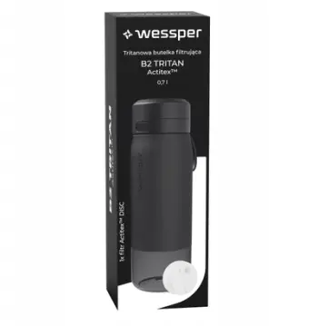 Shishe filtruese WESSPER B2 Tritan Actitex, 700 ml, e zezë